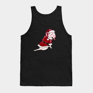 Bull Terrier Dog Santa Tank Top